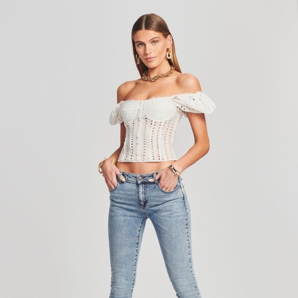 CHARO RUIZ IBIZA Ella Embroidered Corset Top (T3) - Picture 8 of 11